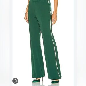 Area green joggers with crystal side stripes Size 0